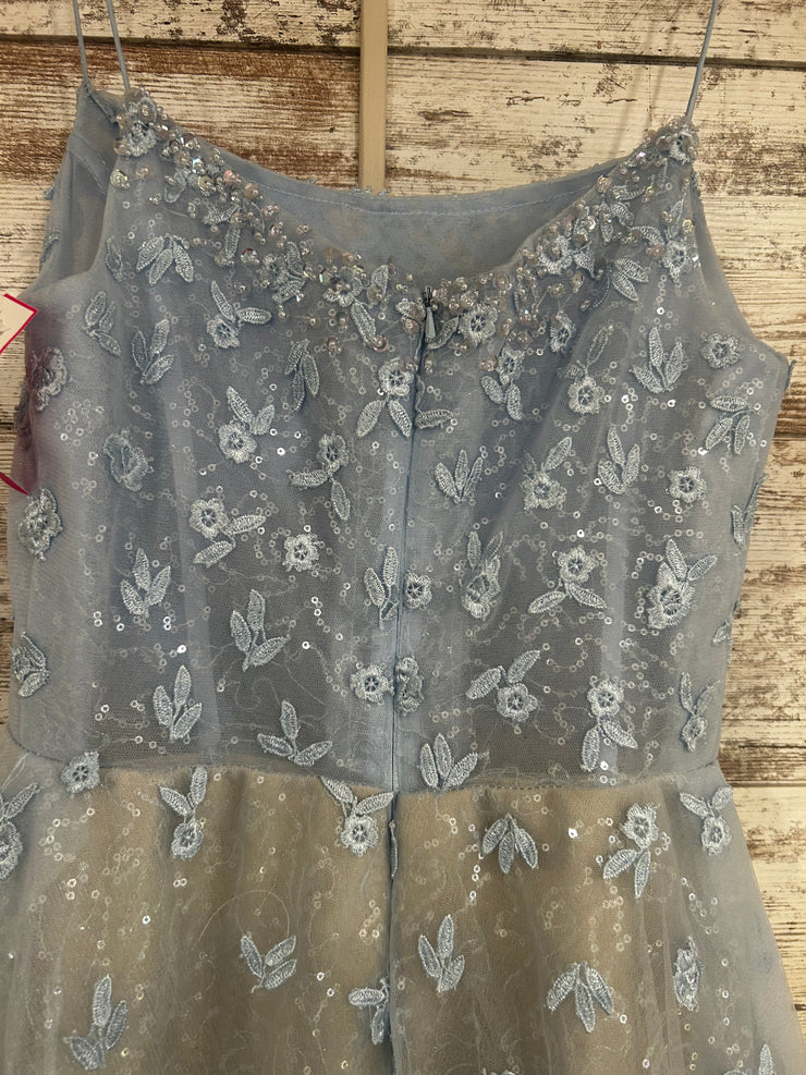 BLUE A LINE GOWN