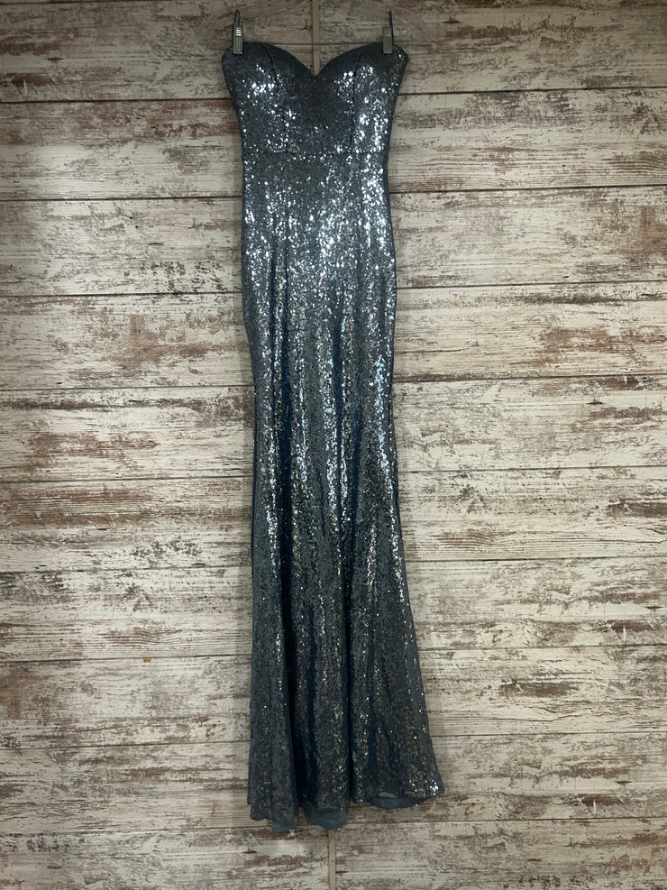 BLUE SPARKLY LONG DRESS (NEW)