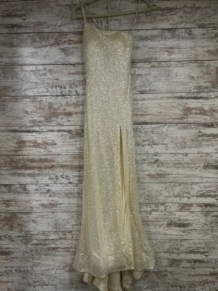IVORY SPARKLY LONG DRESS