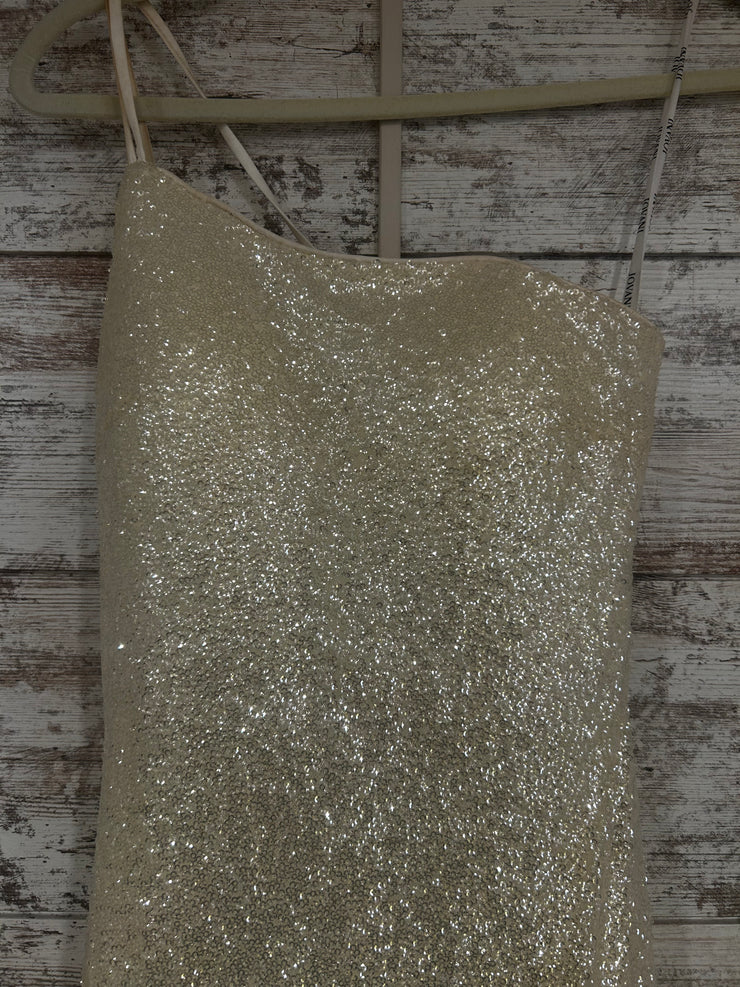 IVORY SPARKLY LONG DRESS
