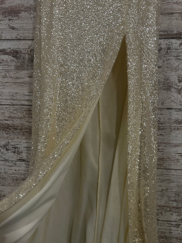 IVORY SPARKLY LONG DRESS