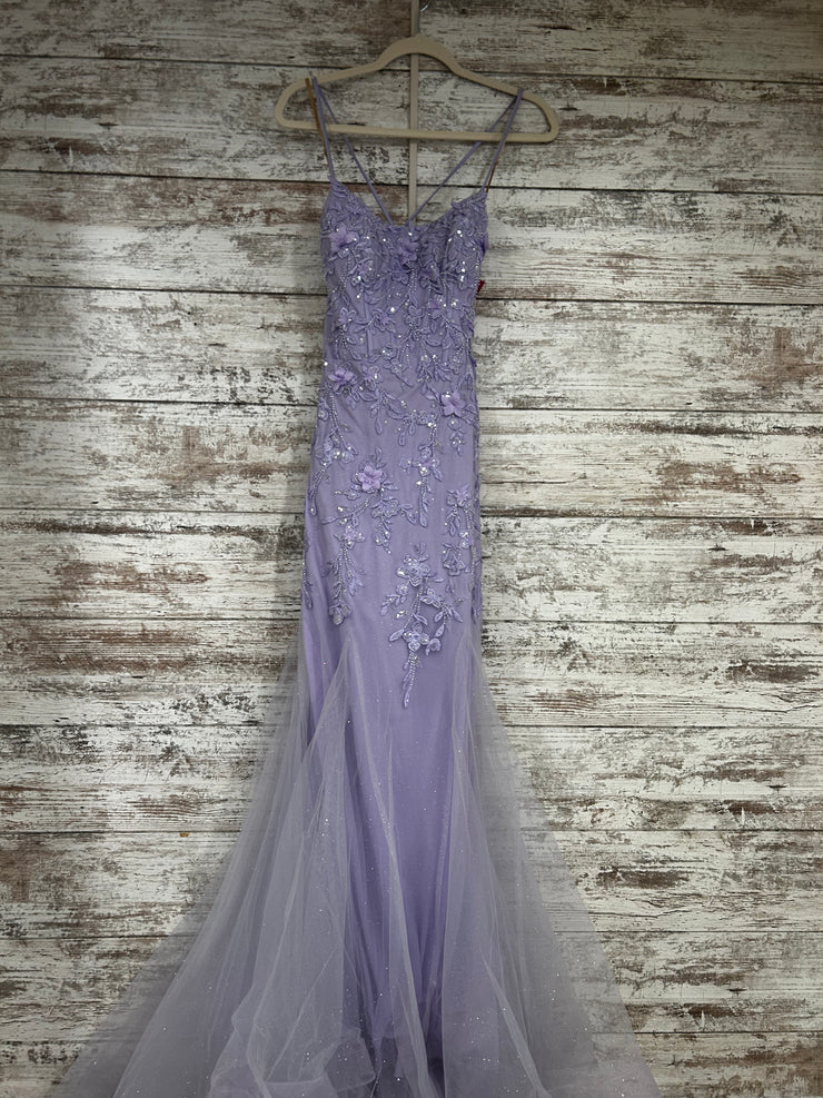 LAVENDER SPARKLY MERMAID GOWN