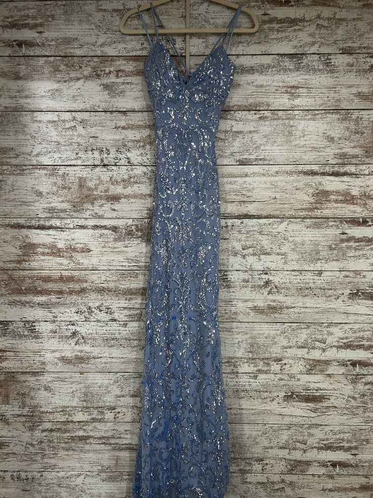 BLUE SPARKLY LONG DRESS (NEW)