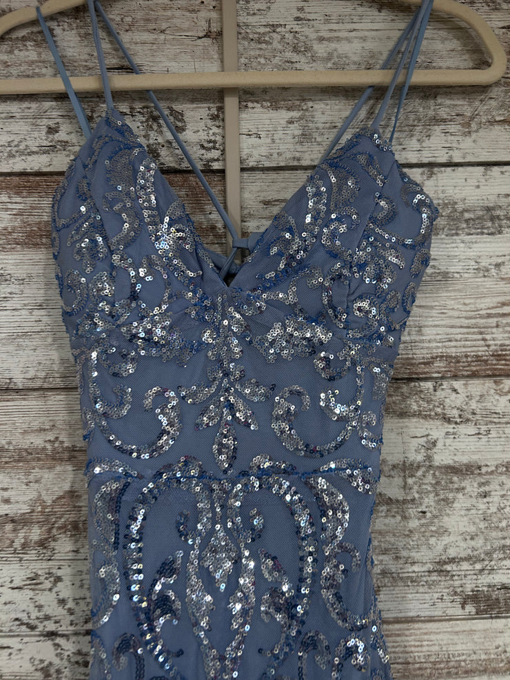 BLUE SPARKLY LONG DRESS (NEW)