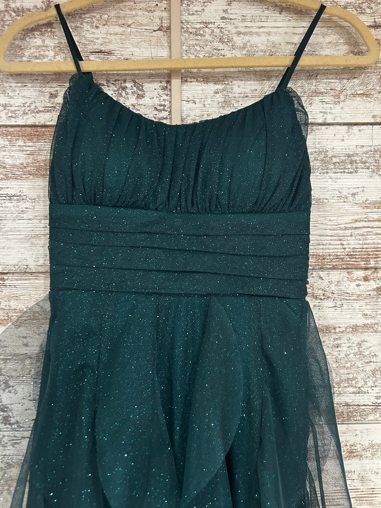 GREEN SPARKLY LAYERED A LINE