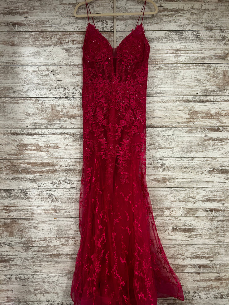 PINK/FLORAL MERMAID GOWN
