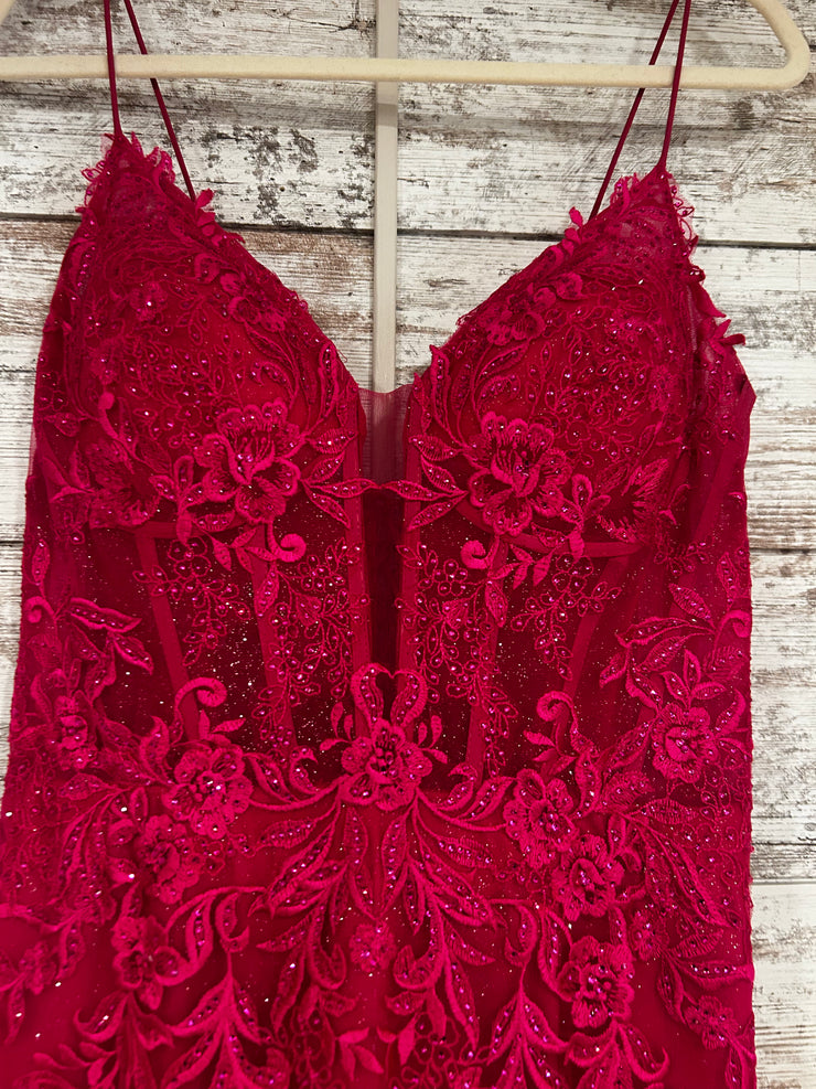 PINK/FLORAL MERMAID GOWN