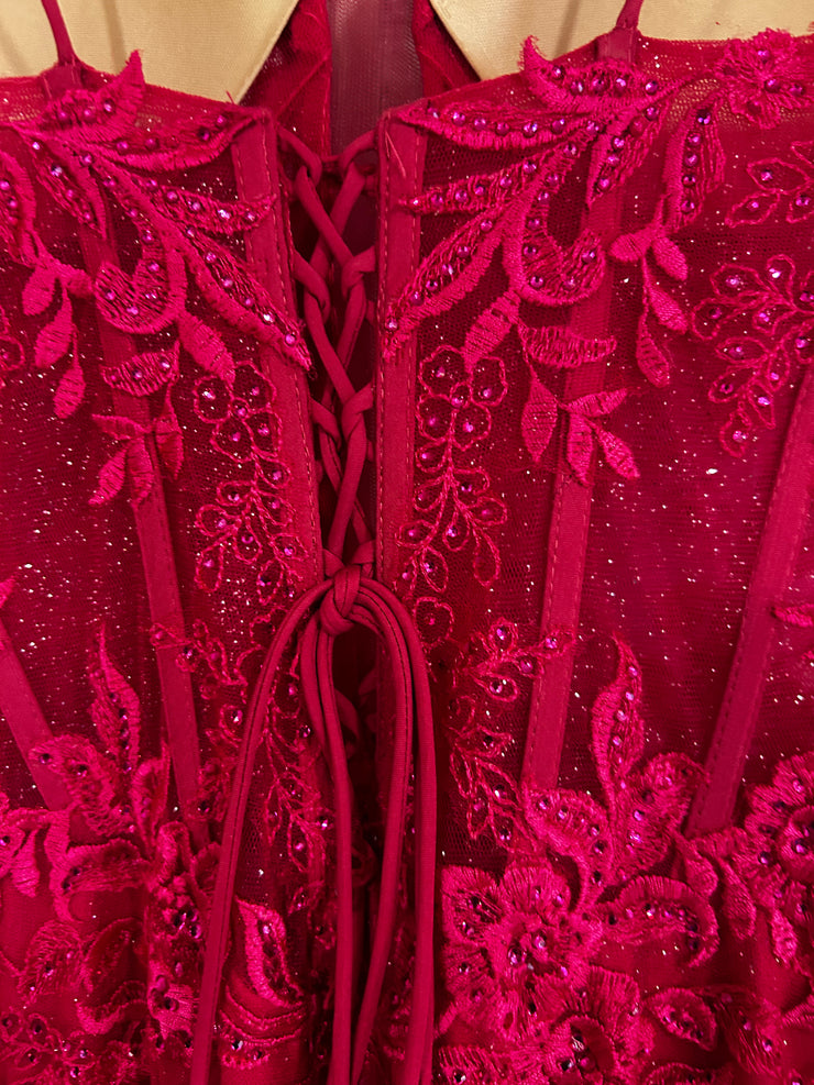 PINK/FLORAL MERMAID GOWN