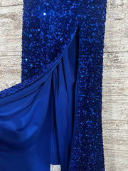 ROYAL BLUE SPARKLY LONG DRESS