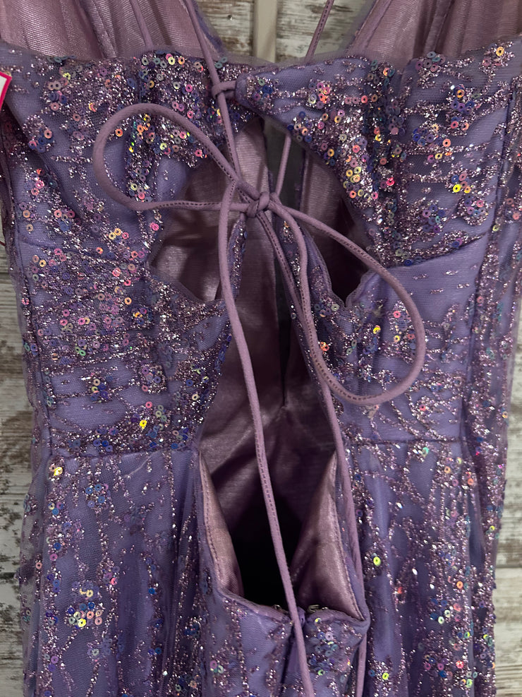 PURPLE SPARKLY MERMAID GOWN