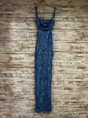 BLUE SPARKLY LONG DRESS (NEW)