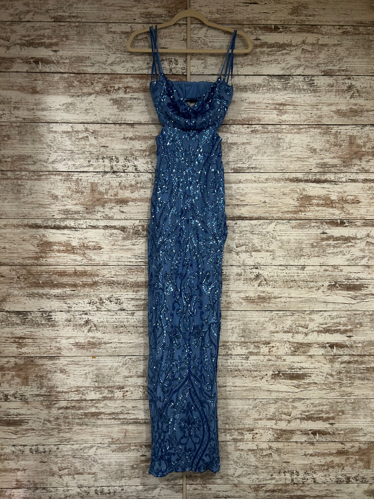 BLUE SPARKLY LONG DRESS (NEW)