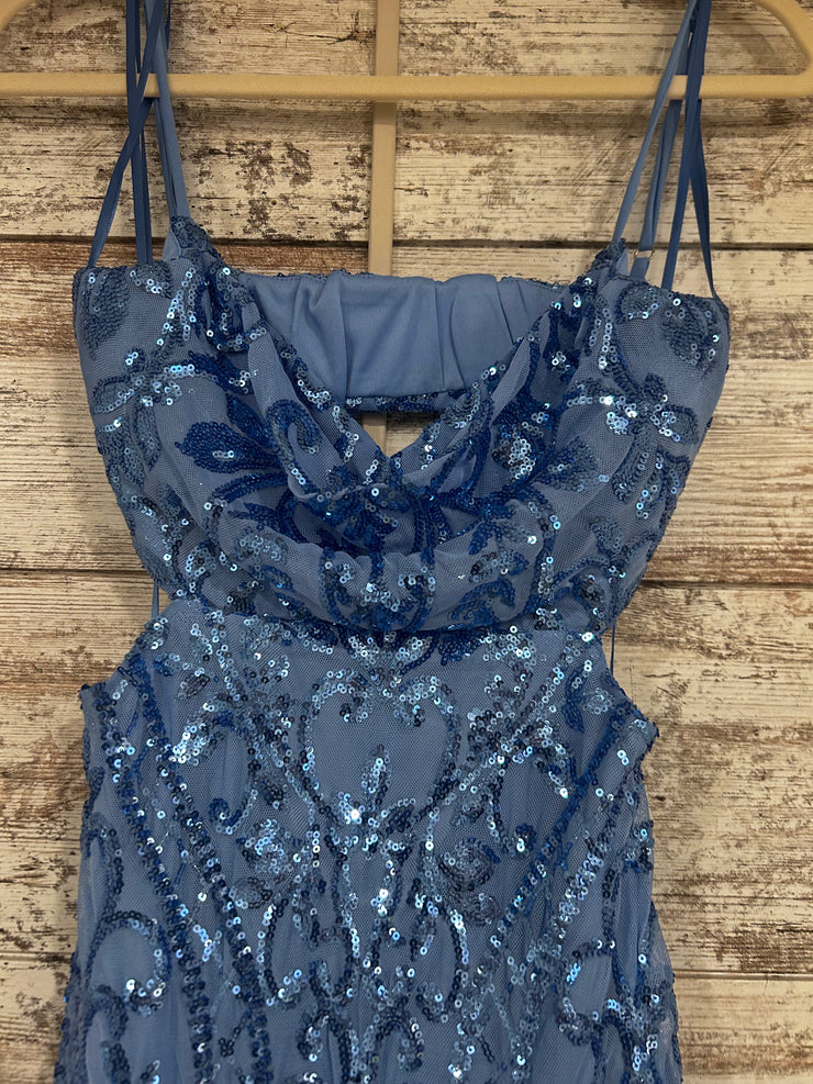 BLUE SPARKLY LONG DRESS (NEW)