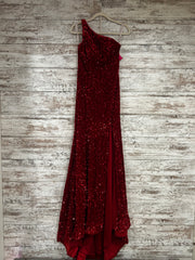 RED FULL SEQUIN LONG DRESS
