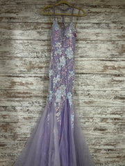 PURPLE SPARKLY MERMAID GOWN