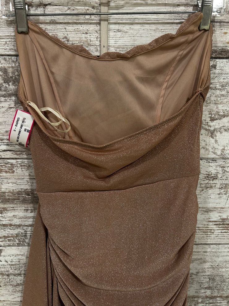 ROSE GOLD SPARKLY SHORT DRESS