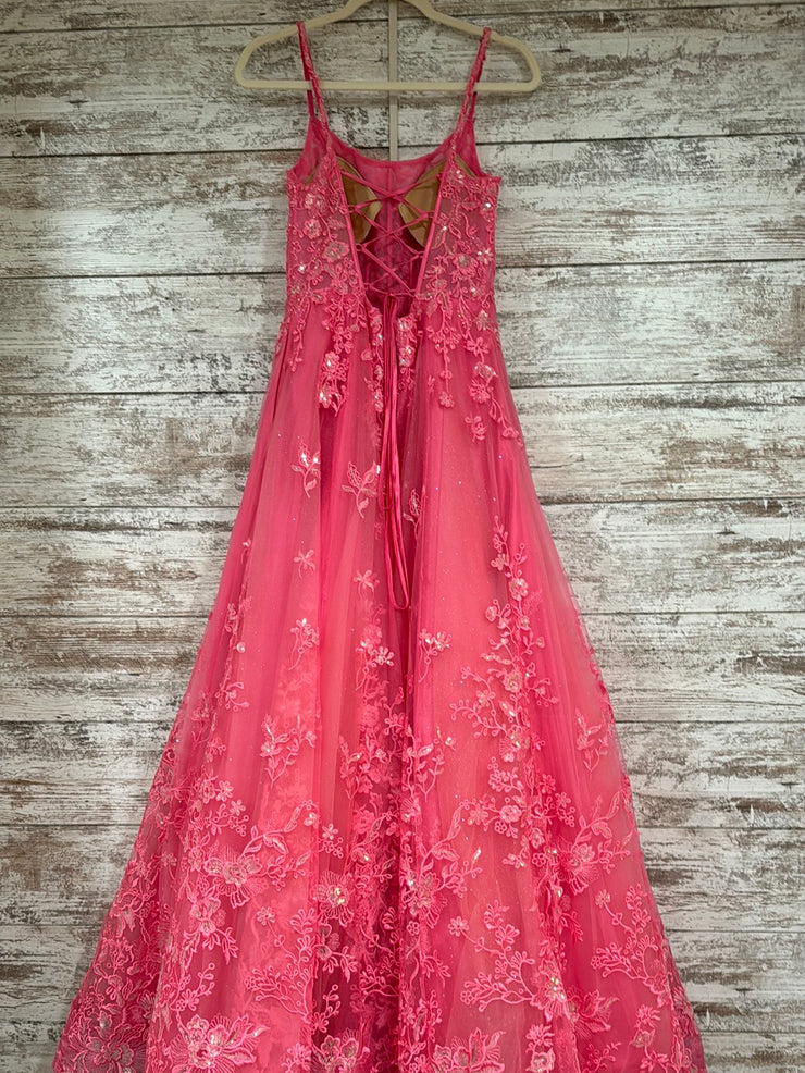 PINK A LINE GOWN
