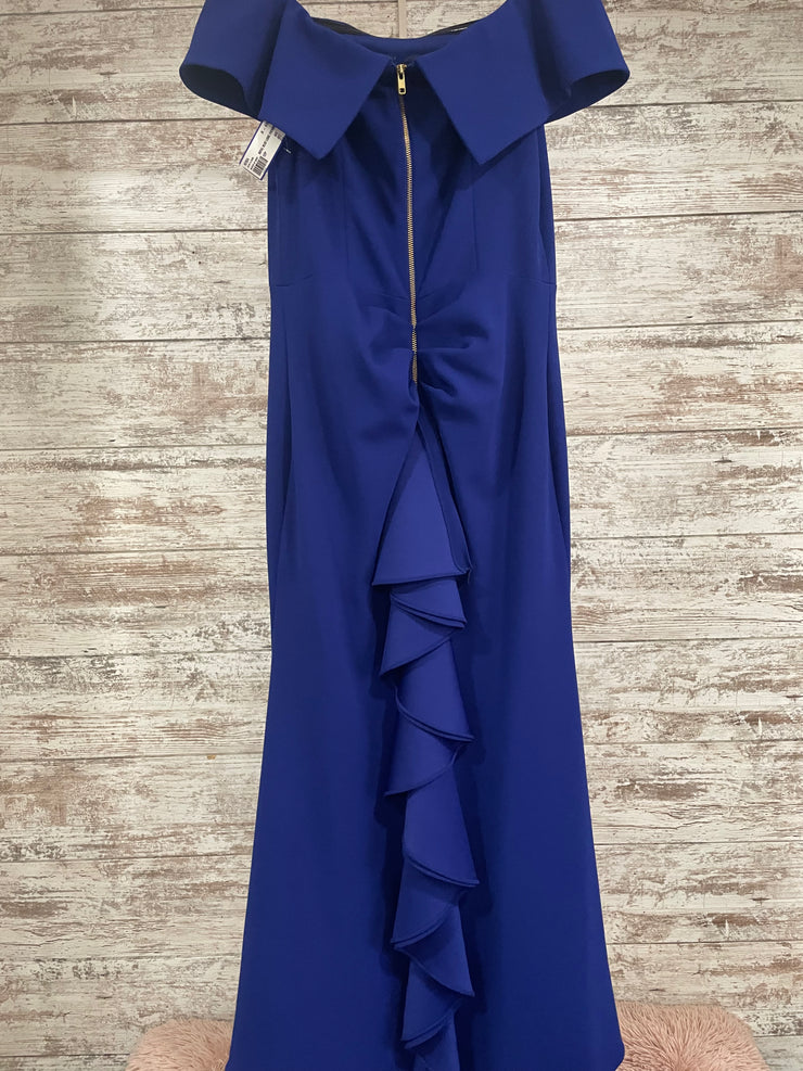ROYAL BLUE LONG EVENING GOWN