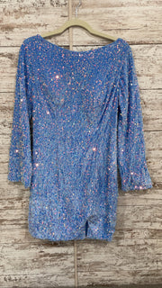 BLUE SEQUIN SHORT DRESS (NEW)