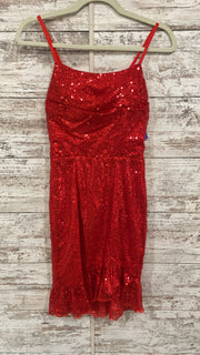 RED SPARKLY SHORT DRESS (NEW)