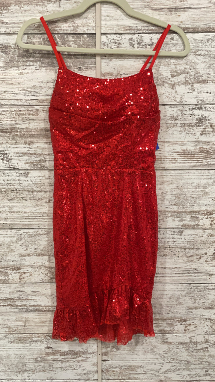 RED SPARKLY SHORT DRESS (NEW)