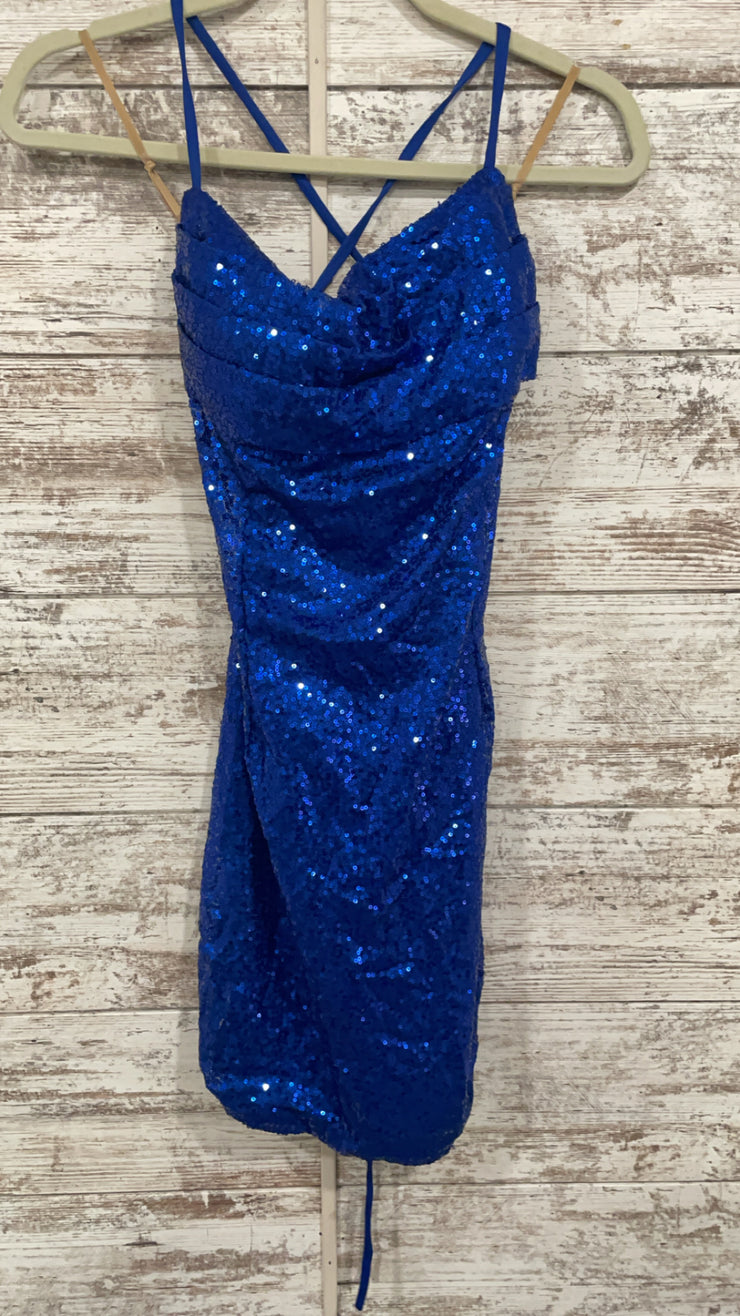 ROYAL BLUE SPARKLY DRESS (NEW)