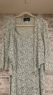 GREEN/LACE 2 PC. LONG DRESS SE