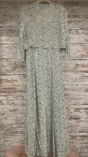 GREEN/LACE 2 PC. LONG DRESS SE