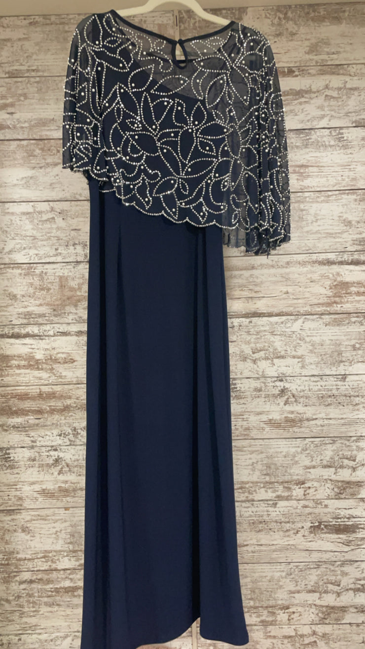 NAVY/SILVER LONG DRESS