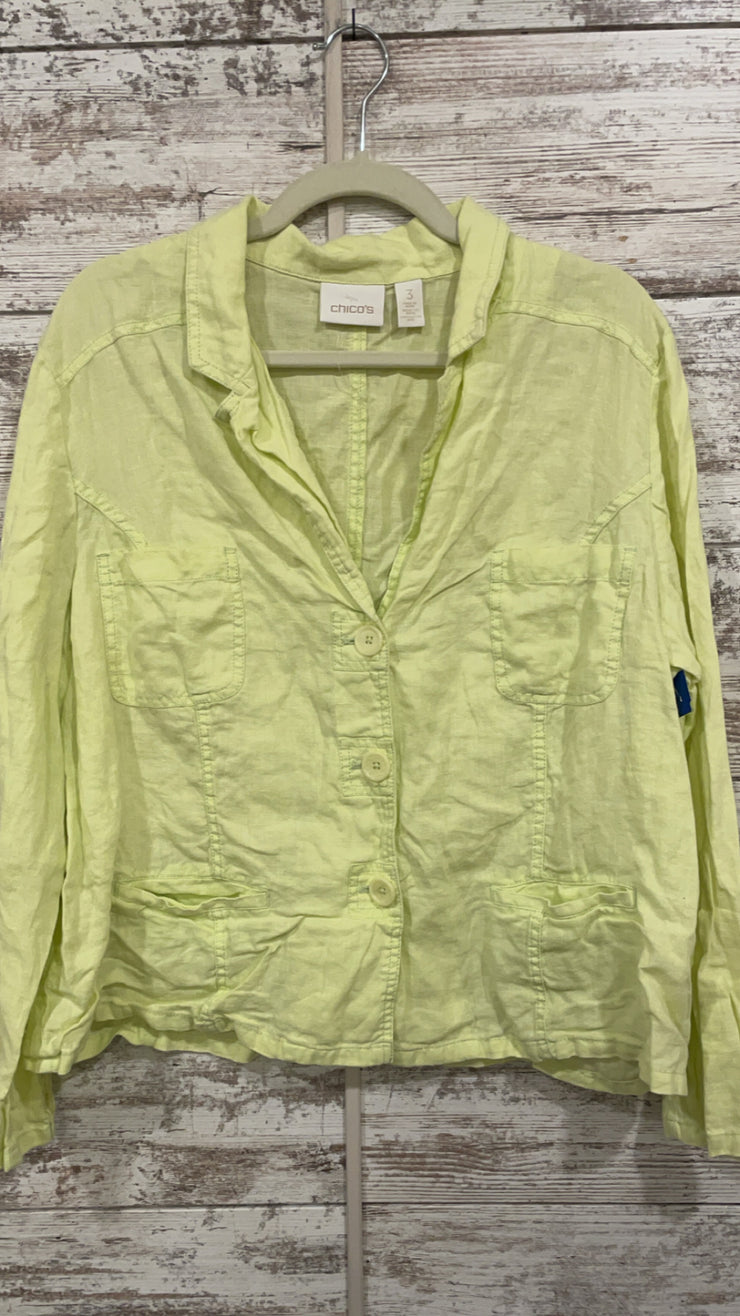 GREEN 100% LINEN JACKET $129