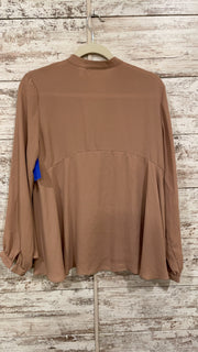 TAN FLOWY BLOUSE $89