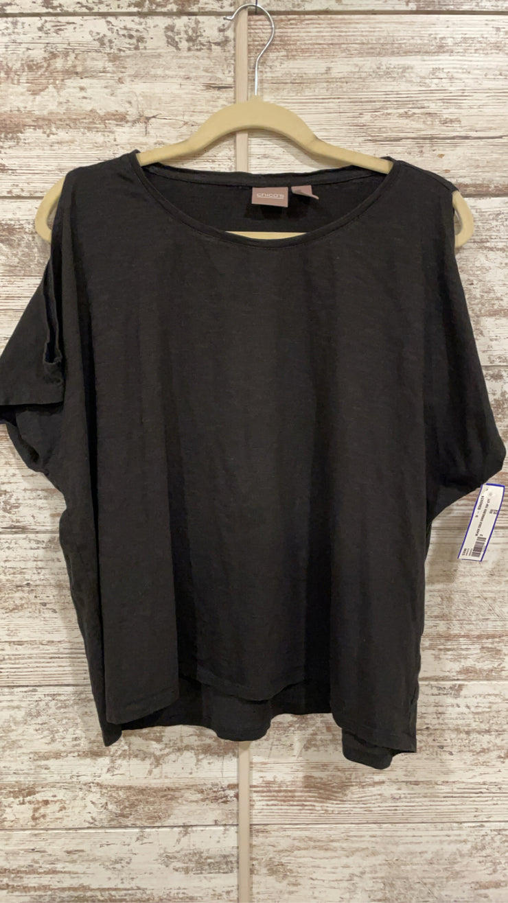 BLACK COLD SHOULDER TOP $79