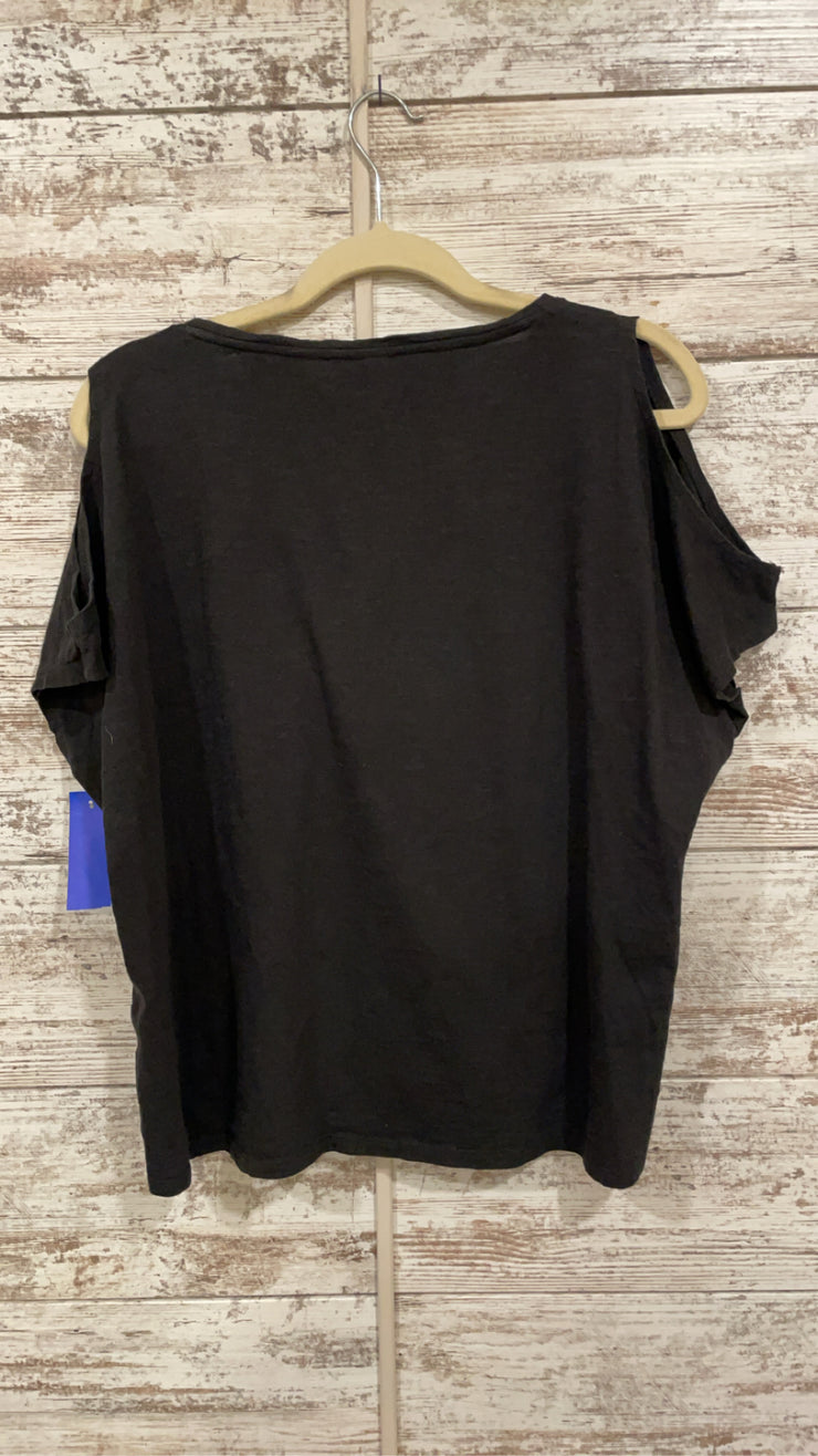 BLACK COLD SHOULDER TOP $79