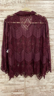 BURGUNDY LACE TOP $99