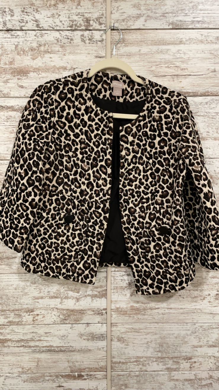 BROWN/IVORY LEOPARD JACKET$149
