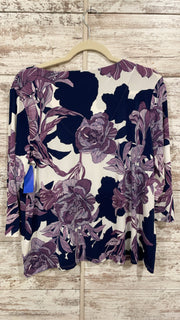 PURPLE/WHITE FLORAL TOP $89
