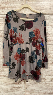 GRAY/FLORAL TUNIC (NEW) $109