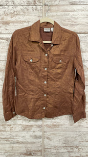 BROWN 100% LINEN SHIRT $109