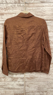 BROWN 100% LINEN SHIRT $109