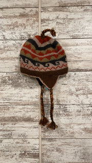 BROWN/ORANGE 100% WOOL HAT