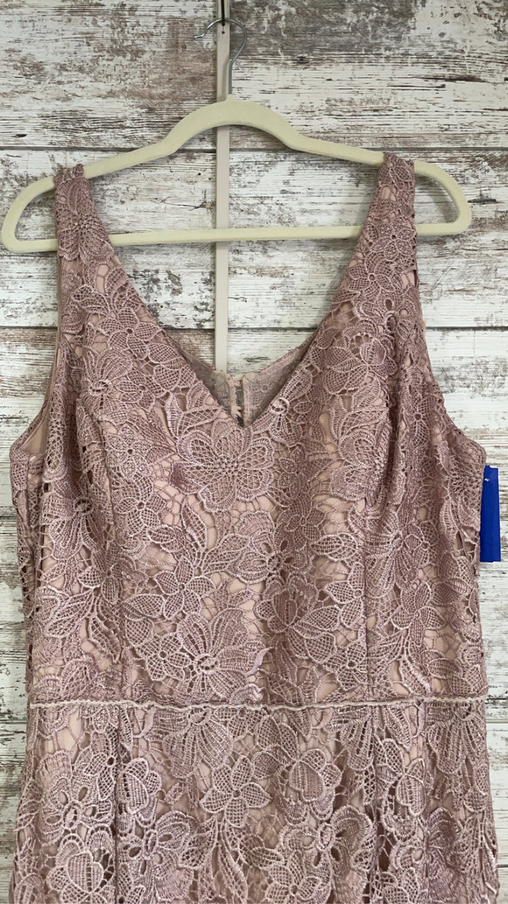 PINK LACE LONG DRESS