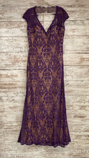 PURPLE/NUDE LONG DRESS (NEW)