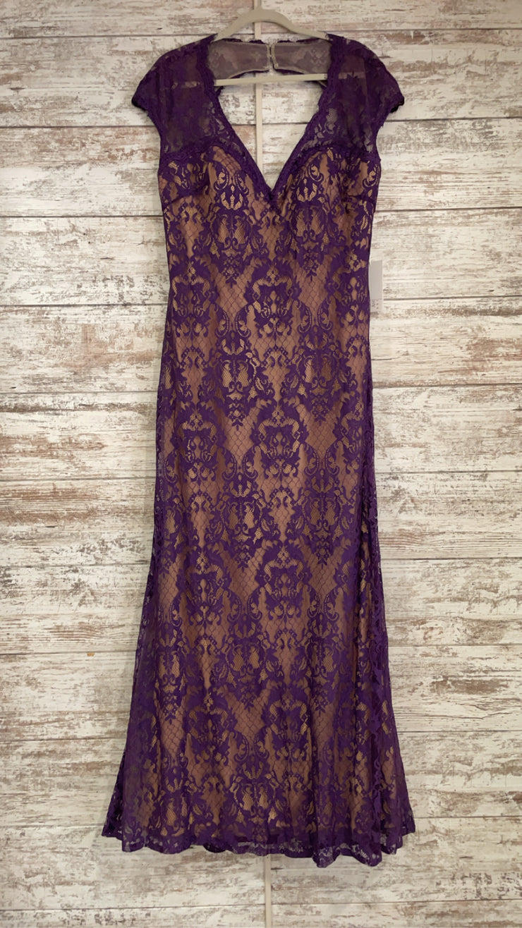 PURPLE/NUDE LONG DRESS (NEW)