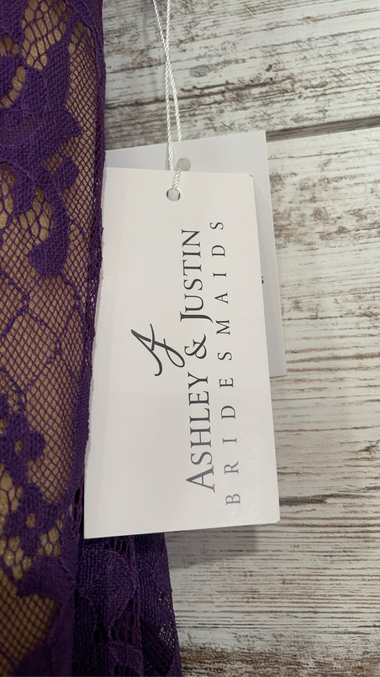 PURPLE/NUDE LONG DRESS (NEW)