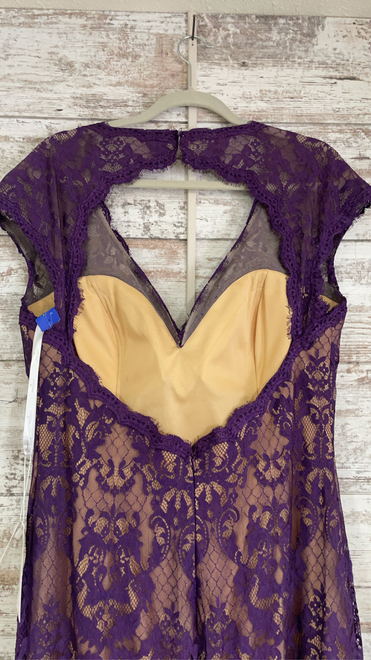 PURPLE/NUDE LONG DRESS (NEW)