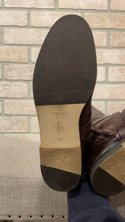 BROWN LEATHER TALL BOOTS $300