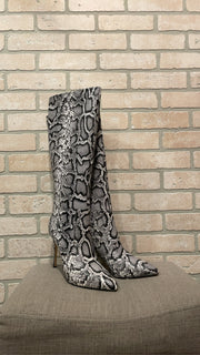 SNAKE LEATHER BOOTS (NEW) $398