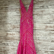 PINK SPARKLY LONG EVENING GOWN