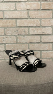 BLACK/WHITE HEELS (NEW) $188