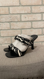 BLACK/WHITE HEELS (NEW) $188